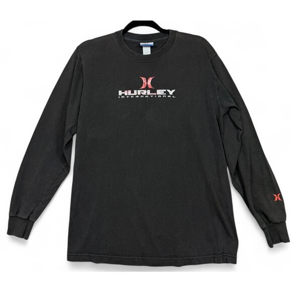 Vintage Y2K Hurley Long Sleeve Surf T-Shirt - Size M - Picture 1 of 10